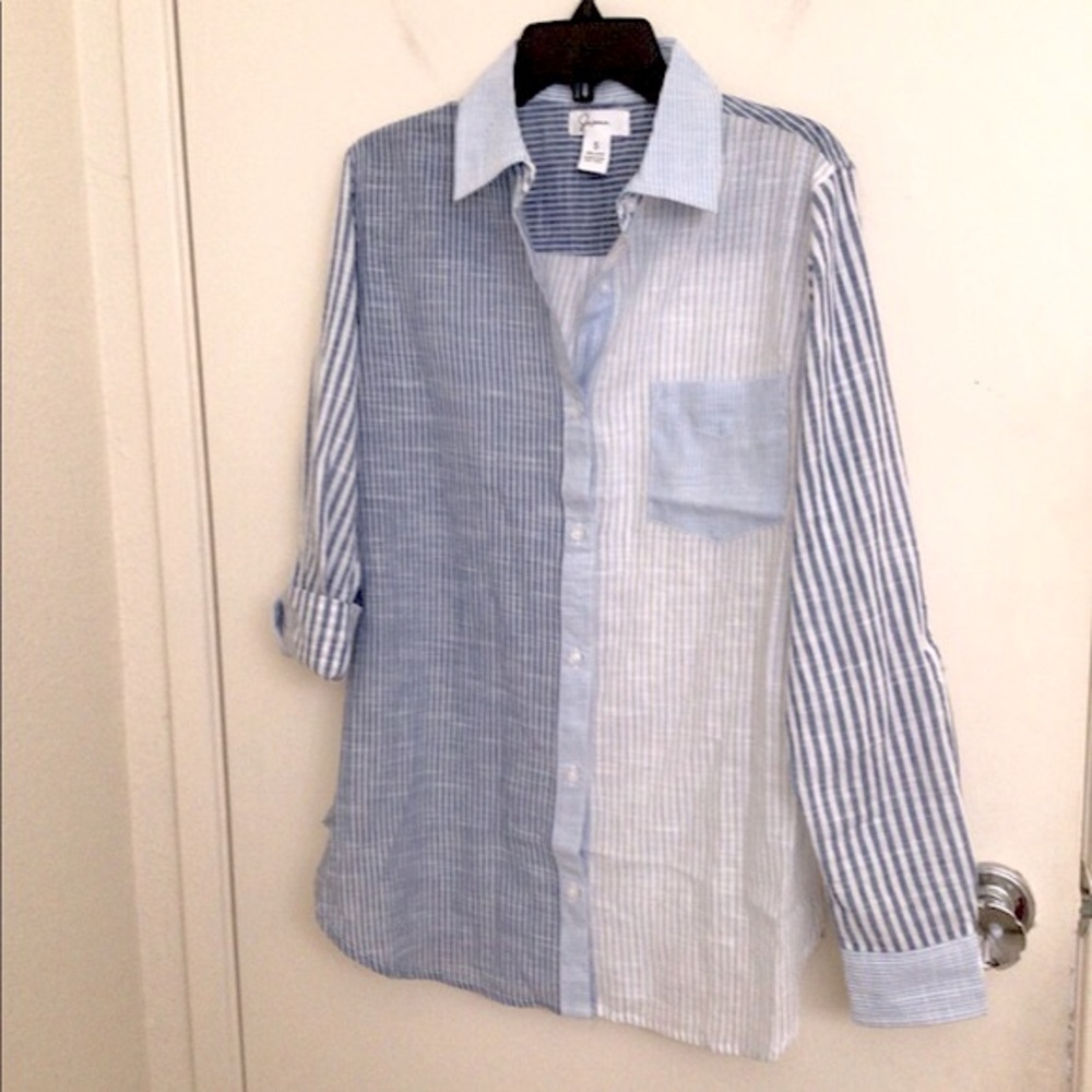 Japna Striped Button-Up Shirt